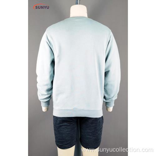 Men's crew neck sweatshirt without hood